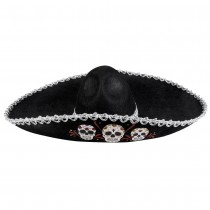 SOMBRERO MARIACHI CALAVERA JOUR DES MORTS ADULTE