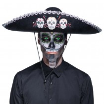 SOMBRERO MARIACHI CALAVERA JOUR DES MORTS ADULTE