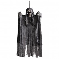 SQUELETTE SPECTRE SUSPENSION DÉCORATIF 90CM GRIS