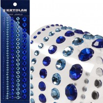 STRASS AUTOCOLLANTS TAILLES ASSORTIES BLEU