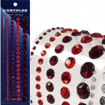 STRASS AUTOCOLLANTS TAILLES ASSORTIES ROUGE