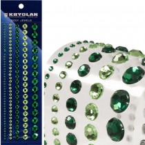 STRASS AUTOCOLLANTS TAILLES ASSORTIES VERT