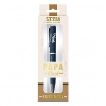 STYLO À BILLE ENCRE NOIRE PAPA PARFAIT 13.9CM BLEU