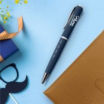 STYLO À BILLE ENCRE NOIRE PAPA PARFAIT 13.9CM BLEU