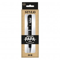STYLO À BILLE NOIR MEILLEUR PAPA DU MONDE ENTIER