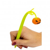 STYLO BILLE SOUPLE TIGE EMBOUT DÉCORATIF HALLOWEEN