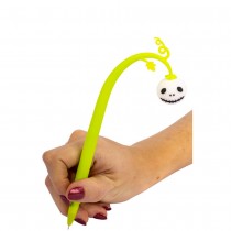 STYLO BILLE SOUPLE TIGE EMBOUT DÉCORATIF HALLOWEEN