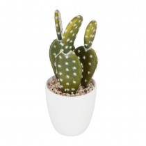 SUCCULENT OU CACTUS ARTIFICIEL 18CM VERT