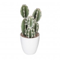 SUCCULENT OU CACTUS ARTIFICIEL 18CM VERT