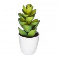 SUCCULENT OU CACTUS ARTIFICIEL 18CM VERT