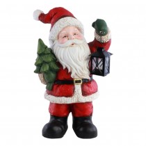 SUJET MAGNÉSIE PÈRE NOËL LANTERNE 20X27X47CM