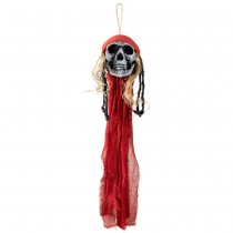 SUPENSION TÊTE-DE-MORT PIRATE BANDANA LAMBEAU 90CM