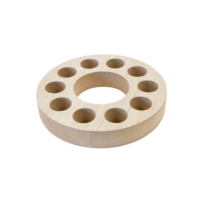 SUPPORT BOIS MDF ROND 10 TUBES À ESSAI 16.2X2.5CM