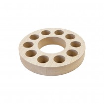 SUPPORT BOIS MDF ROND 10 TUBES À ESSAI 16.2X2.5CM