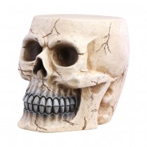 SUPPORT TÊTE DE MORT DÉCO MAGNÉSIE 27X34X30.5CM