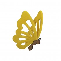 SUSPENSION PAPILLON VELOUTÉ 25CM JAUNE