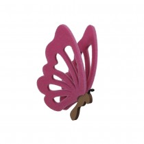 SUSPENSION PAPILLON VELOUTÉ 25CM ROSE