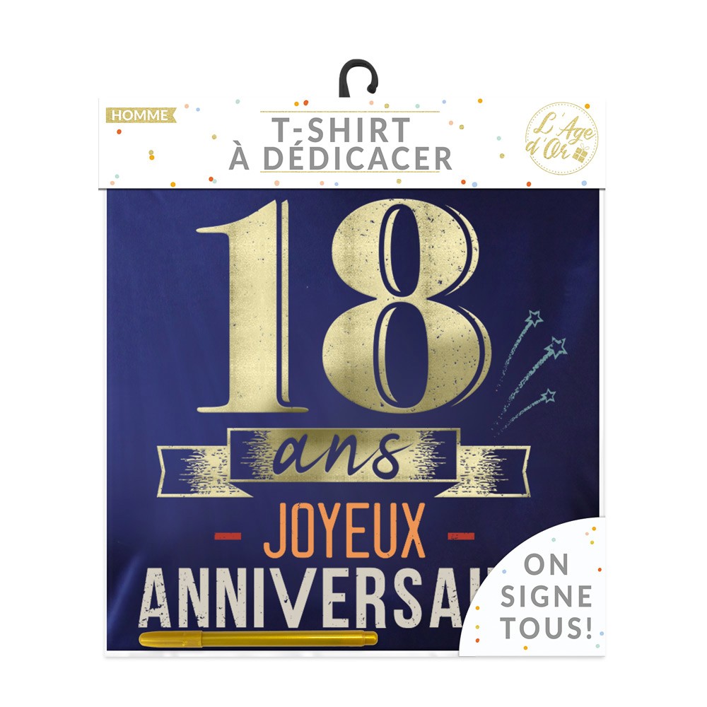 Affiche D'anniversaire Avec Nombre D'or. Célébration Des 18 Ans