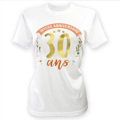 TEE SHIRT ANNIVERSAIRE HOMME - 30AINE