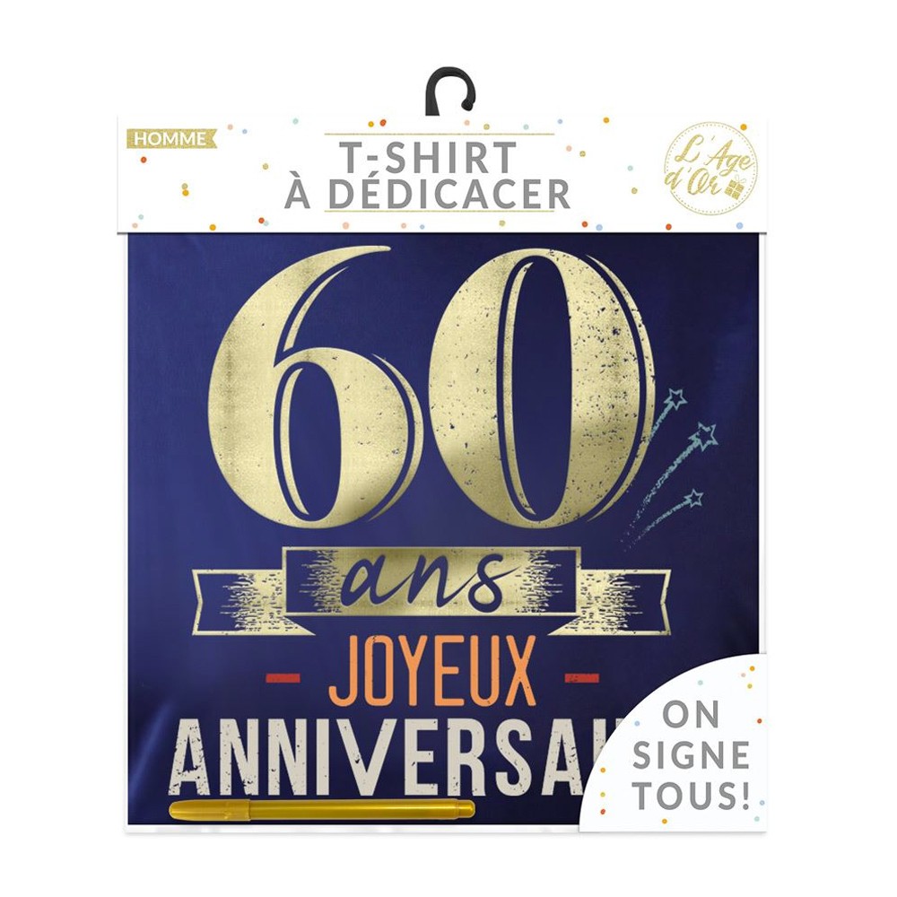 T-shirt à dédicacer femmes anniversaire 60 ans