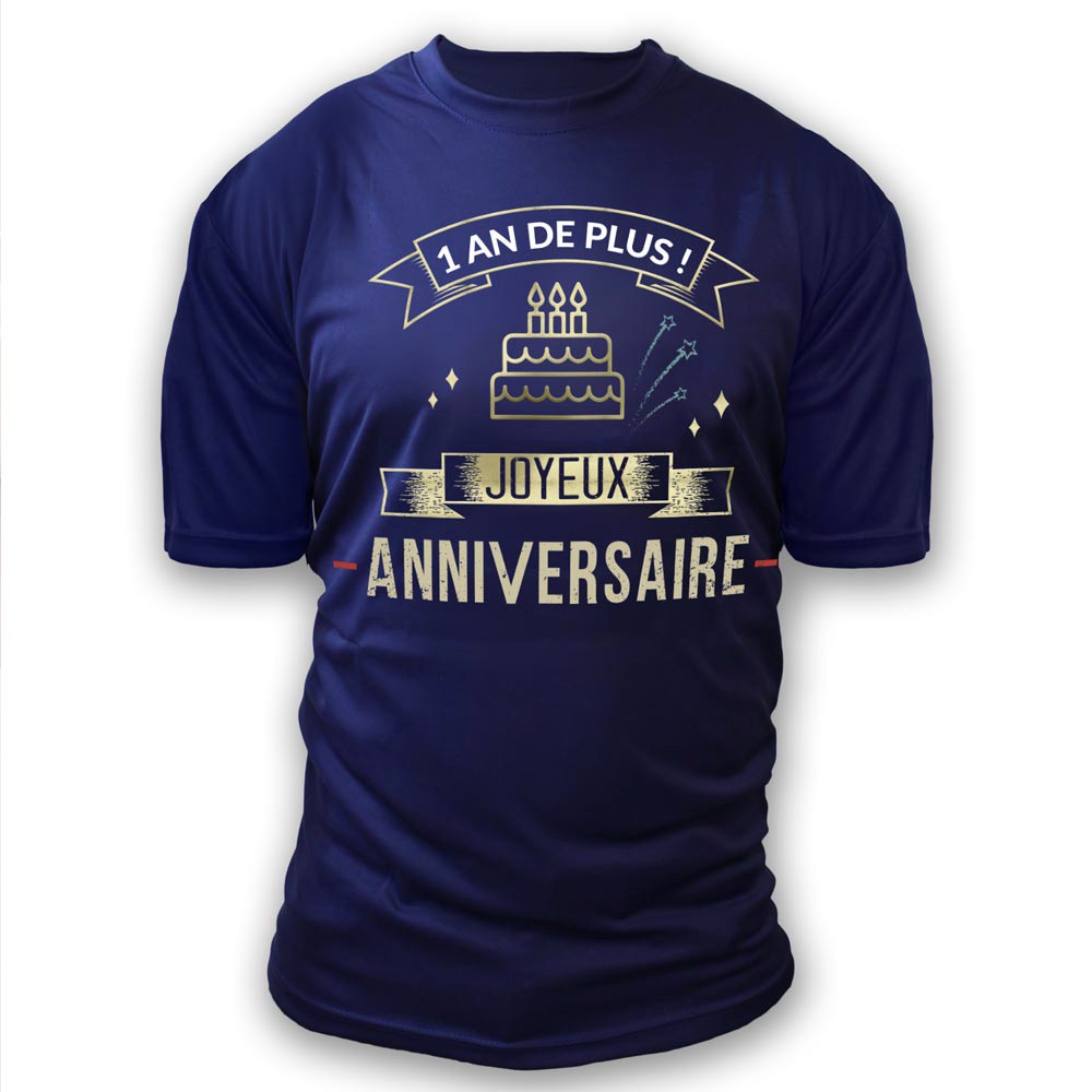 TEE SHIRT JOYEUX ANNIVERSAIRE HOMME