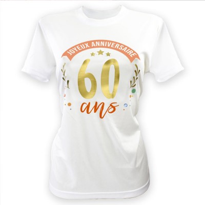T-shirt Femme Pas 60 ans anniversaire