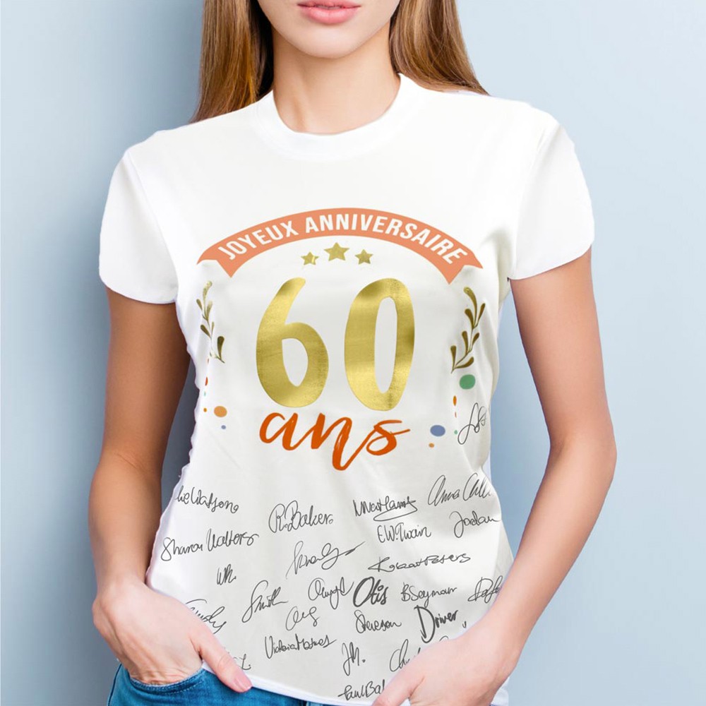 tee-shirt 60ans femme + feutre
