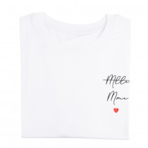 T-SHIRT CASUAL IMPRESSION MLLE MME CUR FEMME