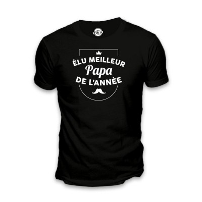 T-SHIRT COTON CINTRÉ ÉLU MEILLEUR PAPA ADULTE