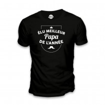 T-SHIRT COTON CINTRÉ ÉLU MEILLEUR PAPA ADULTE