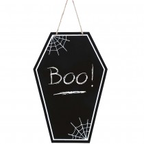 TABLEAU BOIS MACABRE SINISTRE HALLOWEEN 40X27CM