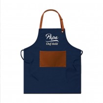 TABLIER CUISINE COTON TERRACOTTA PAPA CHEF ÉTOILÉ