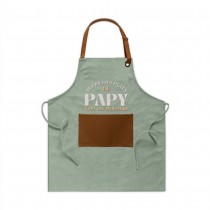 TABLIER CUISINE COTON VERT PAPY PETITS PLATS HOMME