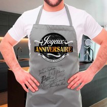 TABLIER DEDICACE ANNIVERSAIRE HOMME