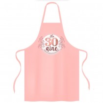 TABLIER ROSE DÉDICACE ANNIVERSAIRE 30AINE FEMME