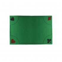 TAPIS &Eacute;PAIS JEU CARTE POKER BELOTE 40X60CM VERT