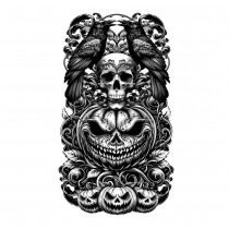 TATOUAGES ÉPHÉMÈRES CITROUILLE MEURTRIÈRE