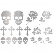 TATOUAGES ÉPHÉMÈRES GOTHIQUE ARGENT ADULTE