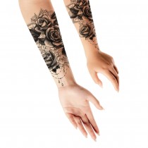 TATOUAGES ÉPHÉMÈRES MANDALA ROSES 14X30CM