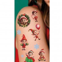 TATOUAGES ÉPHÉMÈRES NOËL LUTIN FÉÉRIE ENFANT