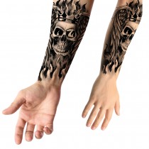 TATOUAGES ÉPHÉMÈRES TÊTE DE MORT COURONNE 14X30CM