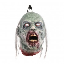 TÊTE ARRACHÉE ZOMBIE ÉCORCHÉ SUSPENSION 19X22X25CM