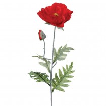 TIGE COQUELICOT ARTIFICIEL 70CM ROUGE