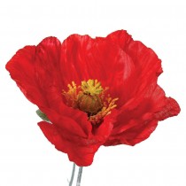 TIGE COQUELICOT ARTIFICIEL 70CM ROUGE