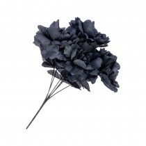 TIGE FLEUR ARTIFICIEL TÊTE DE MORT 40CM NOIR