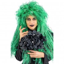 TIGE FLEUR ARTIFICIEL TÊTE DE MORT 40CM NOIR