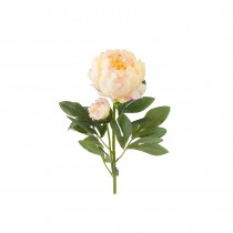 TIGE FLEUR PIVOINE BOUTON ARTIFICIEL 66CM CRÈME