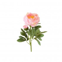 TIGE FLEUR PIVOINE BOUTON ARTIFICIEL 66CM ROSE