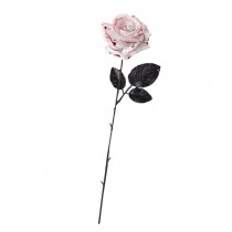 TIGE FLEUR ROSIER ARTIFICIEL SANG 42CM BLANC