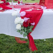 TIGE RENONCULE ARTIFICIELLE 5 TÊTES 80CM ROUGE